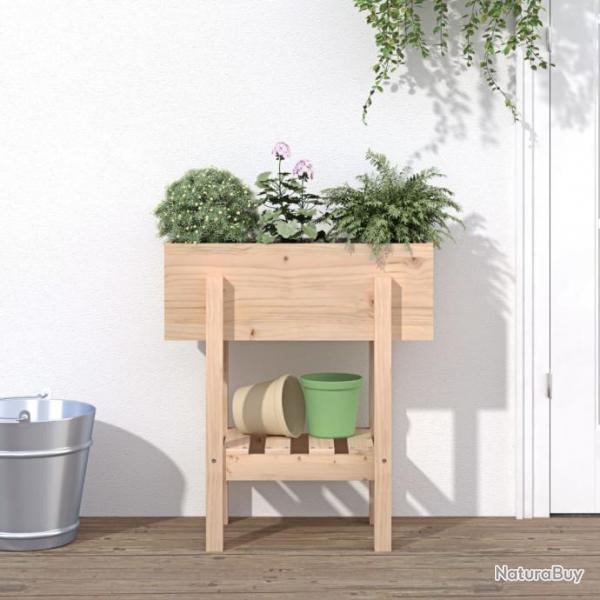 Jardinire 62x30x69 cm bois massif de pin