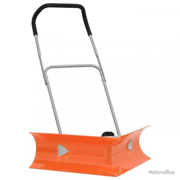 Pelle  neige double angle avec poigne extensible orange acier