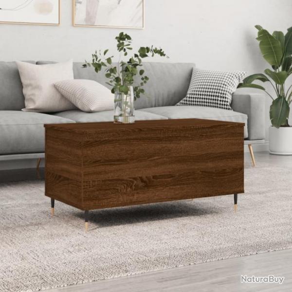 Table basse Chne marron 90x44,5x45 cm Bois d'ingnierie