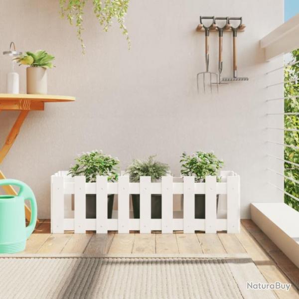 Lit surlev de jardin design de clture 100x30x30cm pin massif