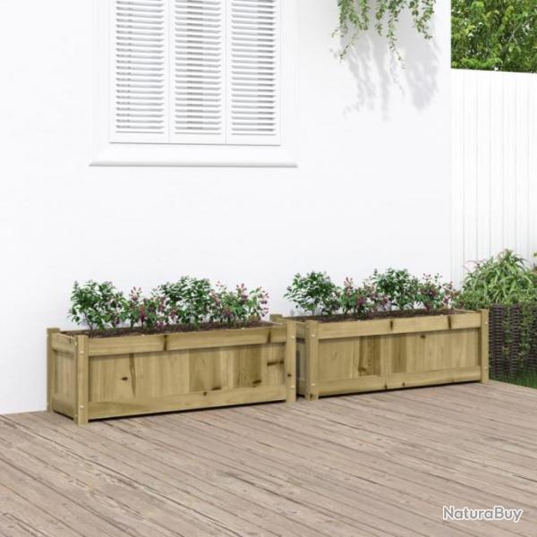 Jardinires 2 pcs bois de pin imprgn