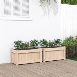 Jardinières 2 pcs bois de pin massif