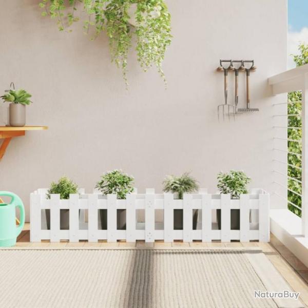 Lit surlev de jardin design de clture 150x30x30cm pin massif