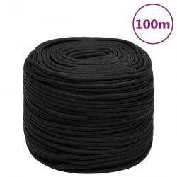 Corde de bateau Noir complet 6 mm 100 m Polypropylène