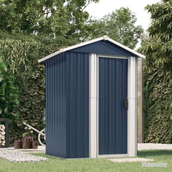 Abri de jardin Anthracite 126x97,5x177 cm Acier galvanis