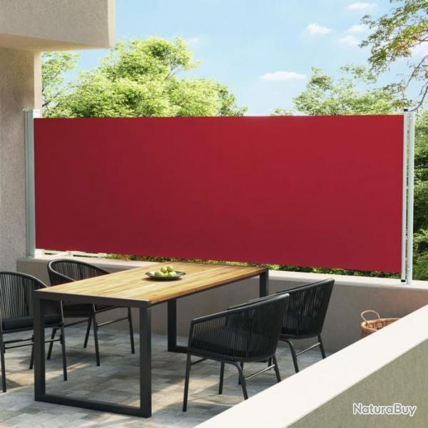 Auvent latral rtractable de patio 600x160 cm Rouge