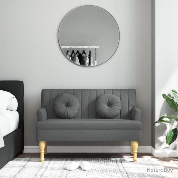 Banc avec coussins gris fonc 113x64,5x75,5 cm tissu