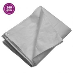 Bâche 260 g/m² 4x4 m Gris PEHD