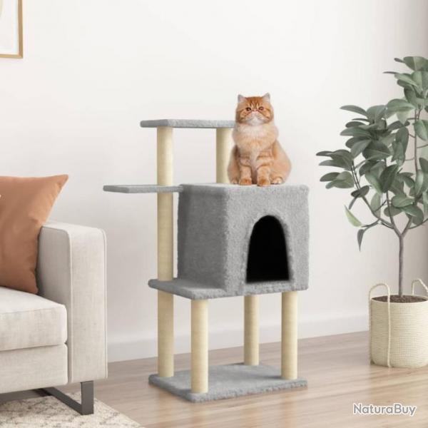 Arbre  chat avec griffoirs en sisal gris clair 97 cm