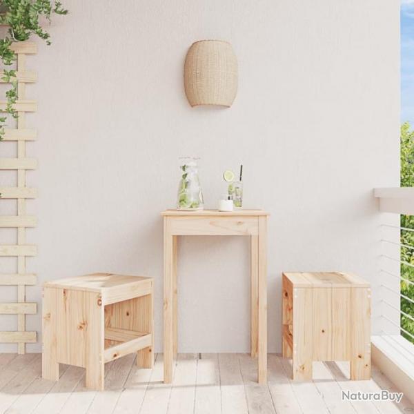 Tabourets de jardin 2 pcs 40x36x45 cm bois massif de pin