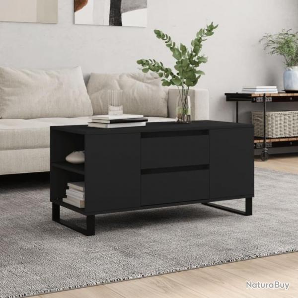 Table basse noir 102x44,5x50 cm bois d'ingnierie