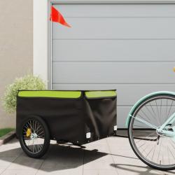 Remorque pour vélo noir et vert 45 kg fer