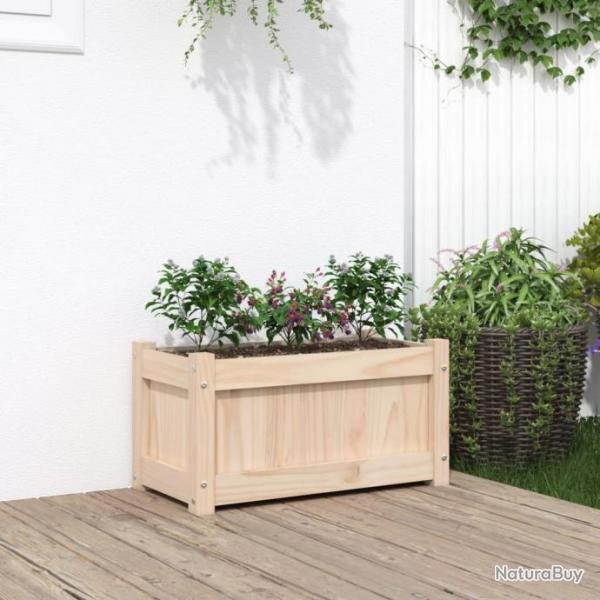 Jardinire d'extrieur 60x31x31 cm bois de pin massif