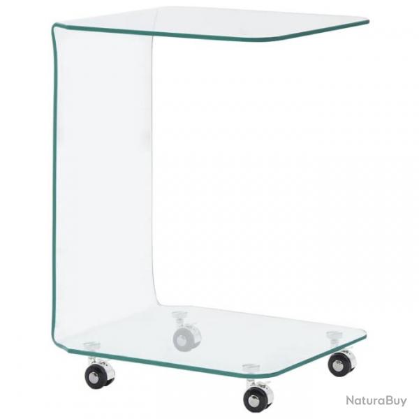 Table basse 45 x 40 x 63 cm Verre tremp