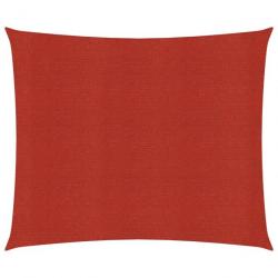 Voile d'ombrage 160 g/m² Rouge 5x5 m PEHD