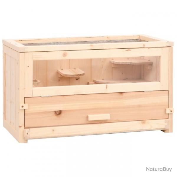 Cage  hamster 60x30x35 cm bois massif de sapin