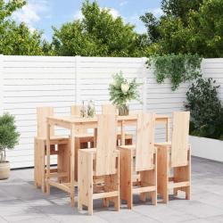 bar de jardin 7 pcs Bois de pin massif