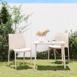 Chaises de jardin lot de 2 crème 50x46x80 cm polypropylène