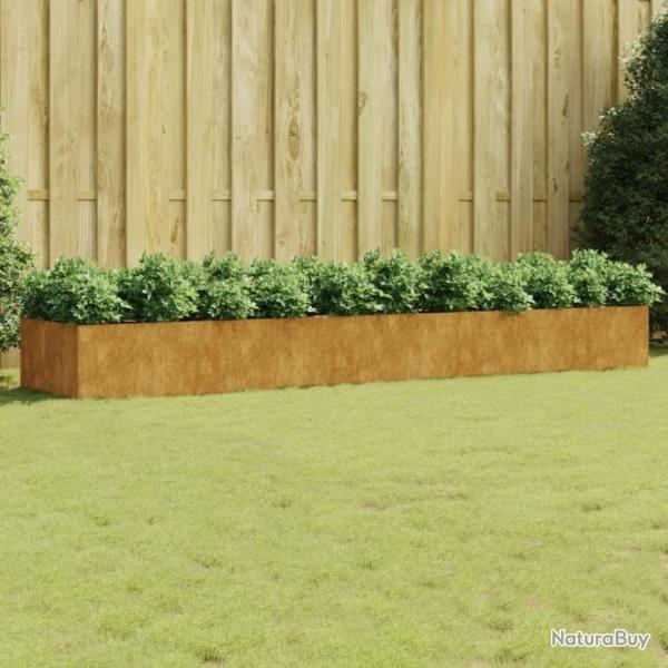 Lit surlev de jardin 360x80x40 cm acier corten