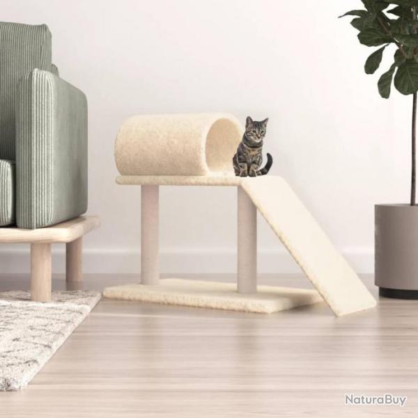 Arbres  chat avec tunnel et chelle crme 55,5 cm