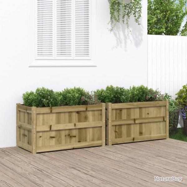 Jardinires 2 pcs bois de pin imprgn