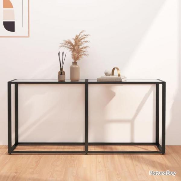 Table console Transparent 160x35x75,5 cm Verre tremp