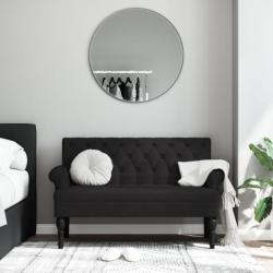 Banc avec dossier noir 120x62x75,5 cm tissu