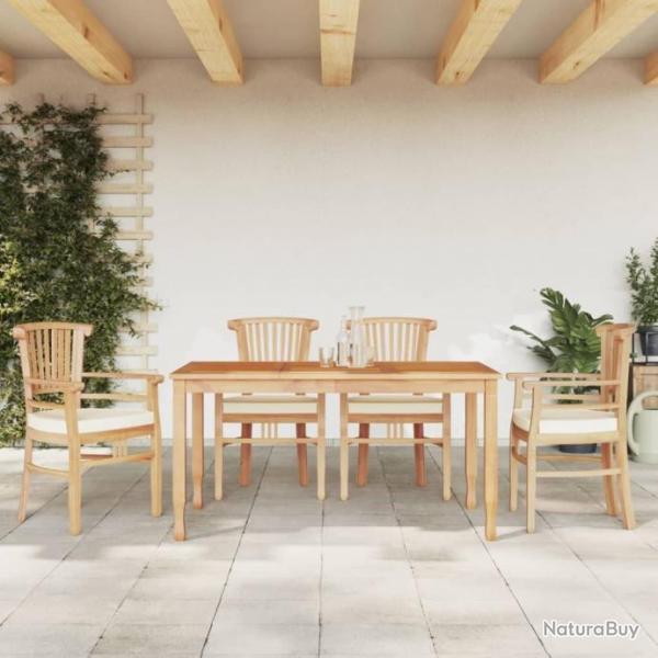 Ensemble  dner de jardin 5 pcs Bois de teck massif