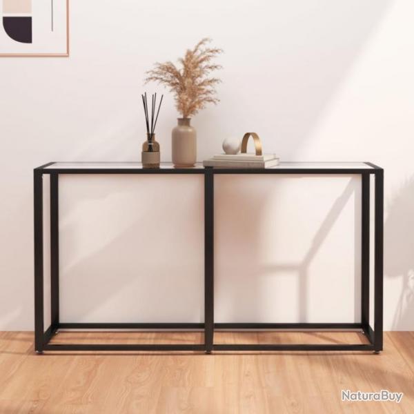 Table console Transparent 140x35x75,5 cm Verre tremp