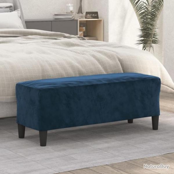 Banc Bleu 100x35x41 cm Velours