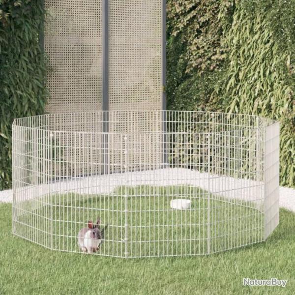 Cage  lapin 12 panneaux 54x80 cm Fer galvanis