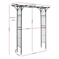 ++Treillis Arc de roses 205x50x208cm /Support Acier /Arche de jardin jardi62881