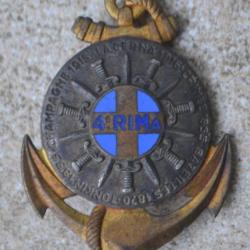 4° Régiment d'Infanterie de Marine, émail, bleu clair,Courtois Paris