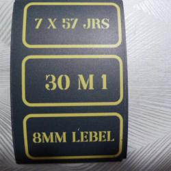 magnet pour caisse a munition - signalétique- 7x57 JRS