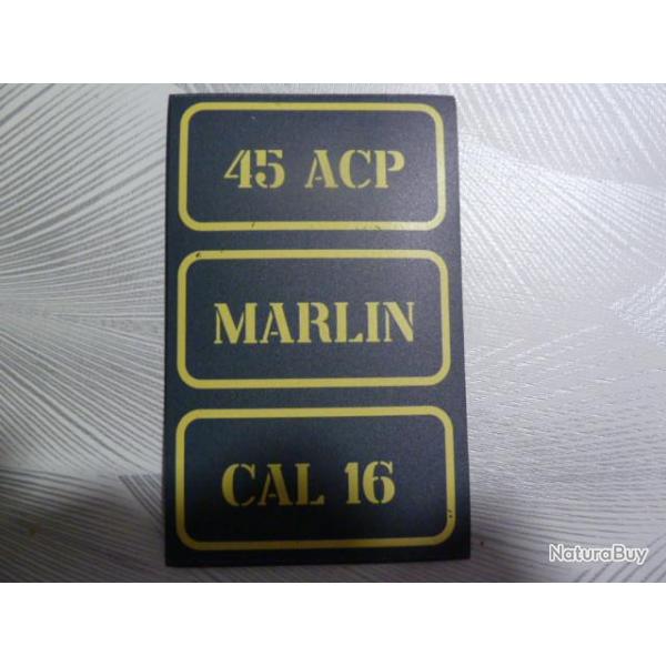 magnet pour caisse a munition - signaltique- 45 ACP
