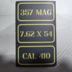 magnet pour caisse a munition - signalétique- 357 Mag
