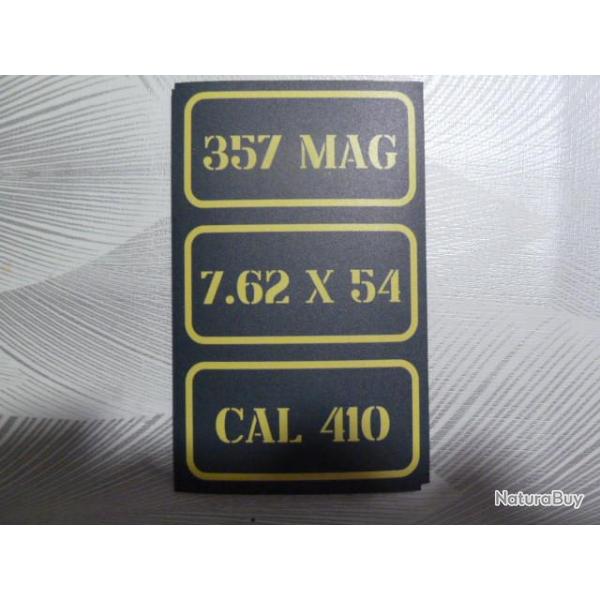 magnet pour caisse a munition - signaltique- 357 Mag