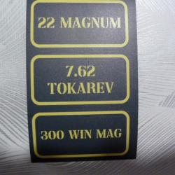magnet pour caisse a munition - signalétique- 22 magnum