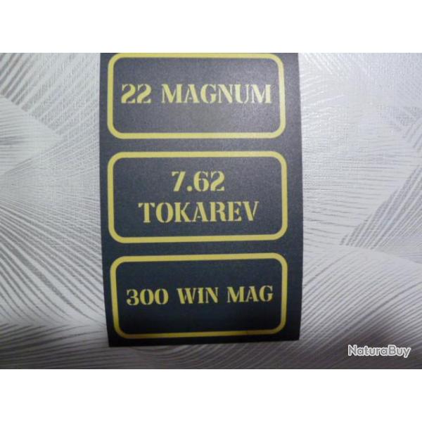magnet pour caisse a munition - signaltique- 22 magnum