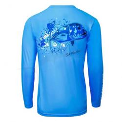 L-Shirt Bob Marlin Performance Shirt Ocean GT L Bleu