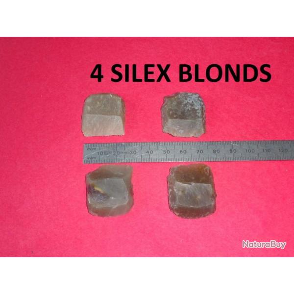 lot de 4 silex blonds - VENDU PAR JEPERCUTE (D23K35)