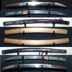 katana wakizashi tanto avec koshira période edo japon antique école mino