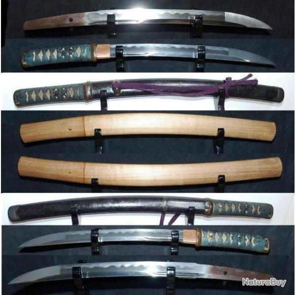 katana wakizashi tanto avec koshira priode edo japon antique cole mino