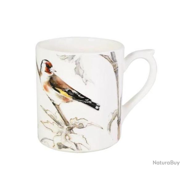 MUG CHARDONNERET "OISEAUX DE LA FORT" FAENCERIE DE GIEN