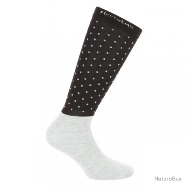 Chaussettes Equithme Dotgrip Marine 31-34