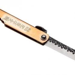 Couteau fermant Böker Higonokami Hoseki argent/noire manche cuivre lame 7,5cm