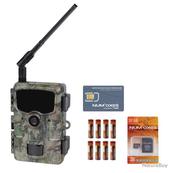 Pack pige photographique Num'axes PIE1061 camo + piles + carte SD + carte sim