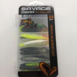 Leurres souples de pêche Savage Gear 32 pièces perch academy kit