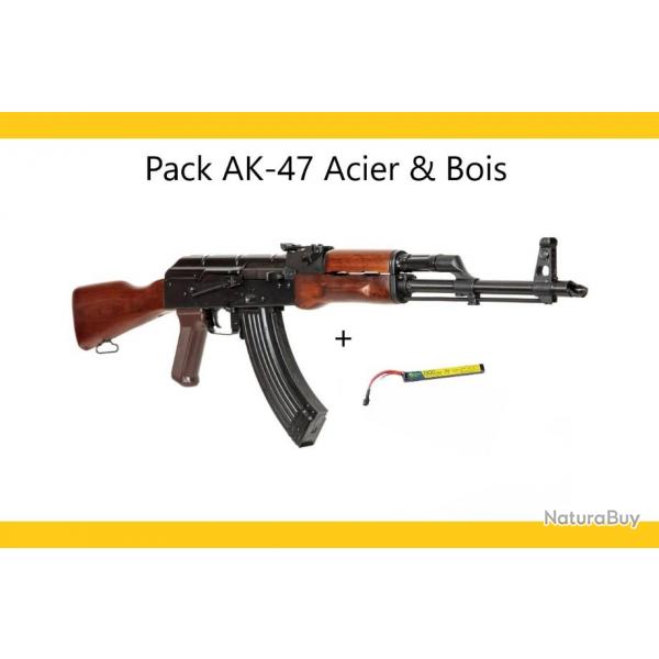 AK47 Acier & Bois / Pack Standard ( Promotion )