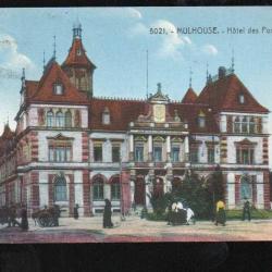 mulhouse hotel des postes carte postale ancienne 1936